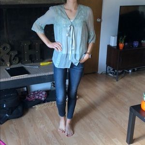 Light mint green blouse